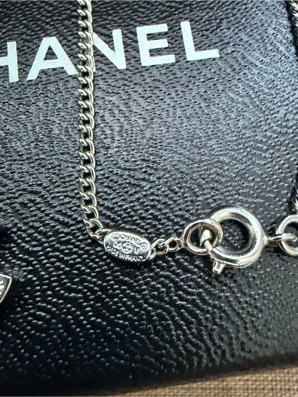 CHANEL Crystal CC Pendant Necklace